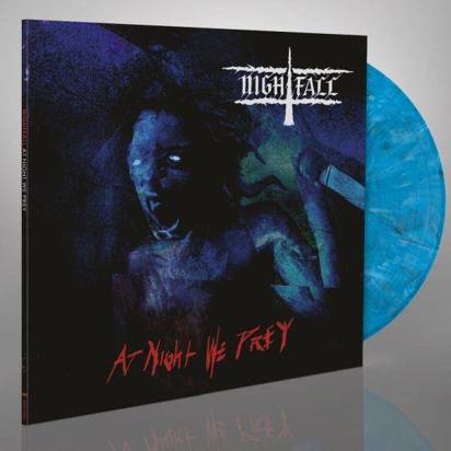 Nightfall "At Night We Prey LP BLUE WHITE"